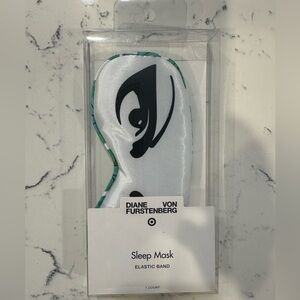 Diane Von Furstenberg for Target White Green Leaf Motif Eye Sleep Mask DVF NWT